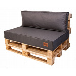 Paletové sedenie Golden Garden GG37 podsedák a vankúš 120cm x 80cm x 15cm Sivá tmavá